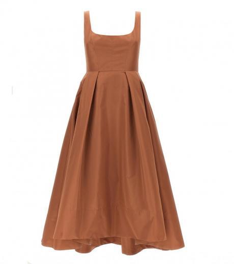 brown champagne dress