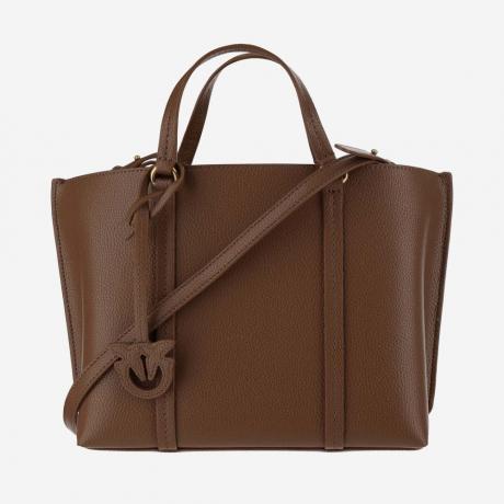 brown classic leather shopper bag