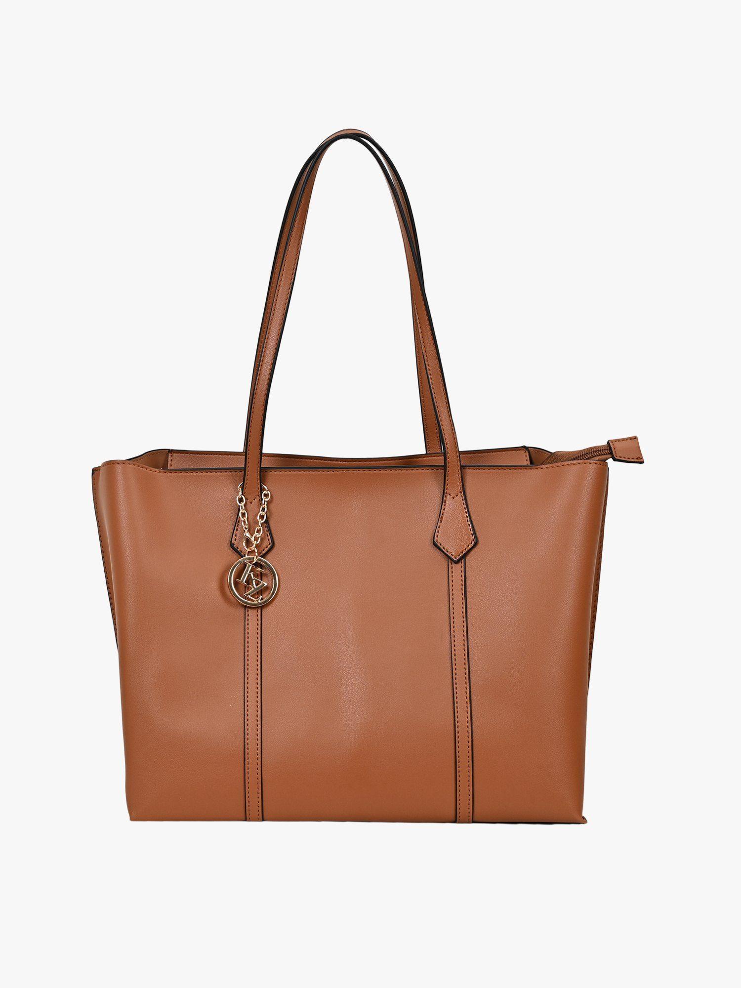 brown classic tote bag