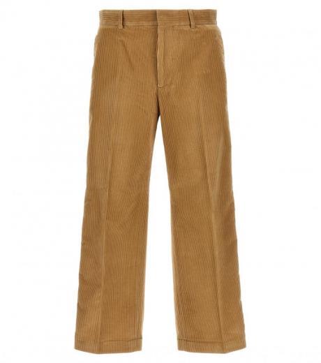 brown corduory suit tape pants