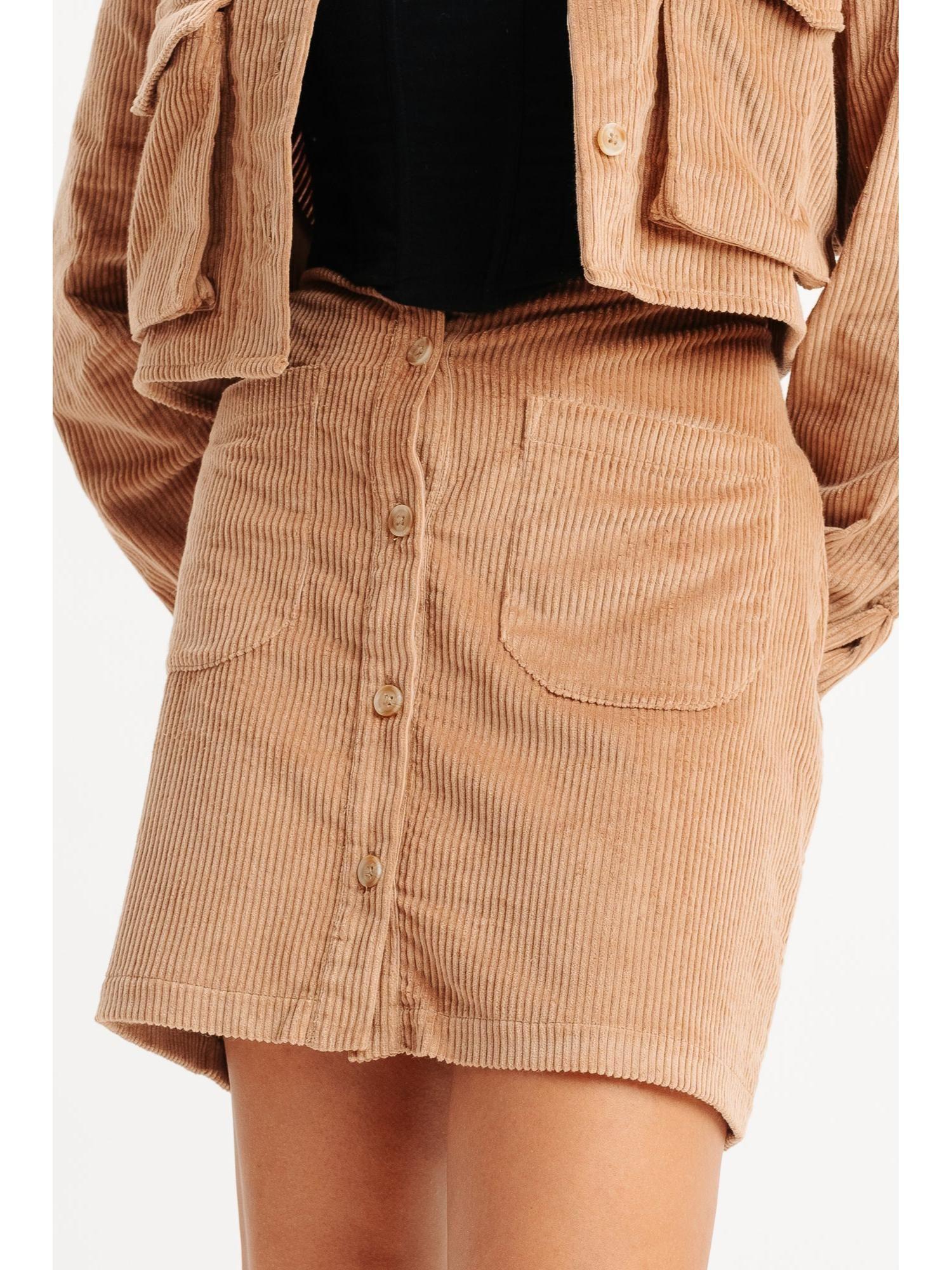 brown corduroy skirt