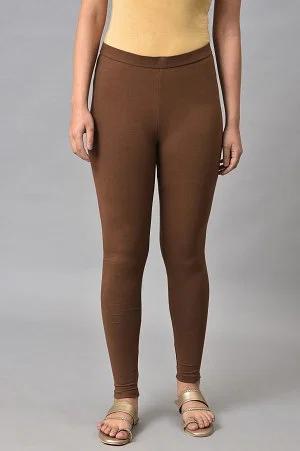 brown cotton jersey tights
