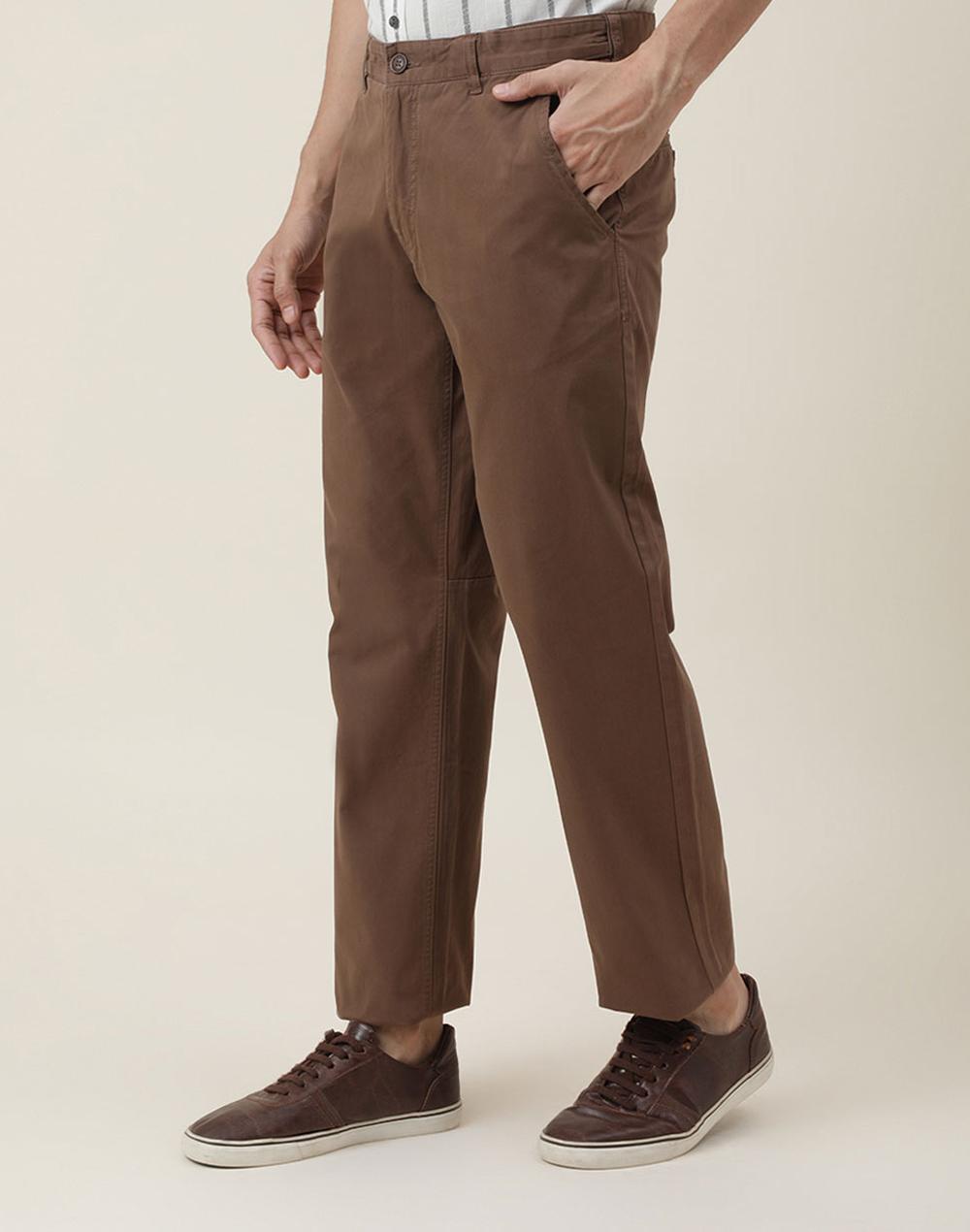 brown cotton pants