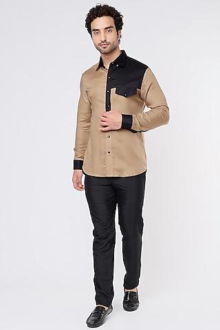 brown cotton shirt