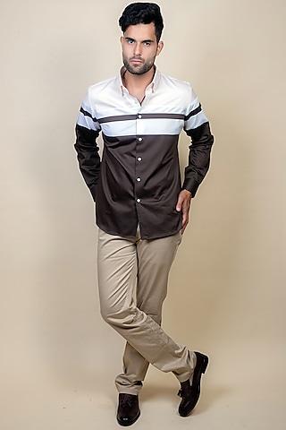 brown cotton shirt