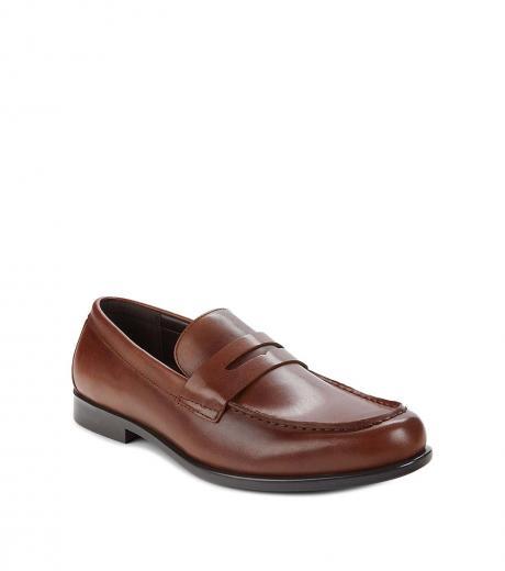 brown crispo penny loafers