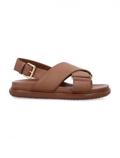 brown criss cross sandals