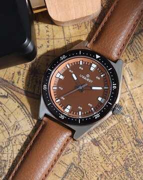 brown dial analogue water resistance watch for men