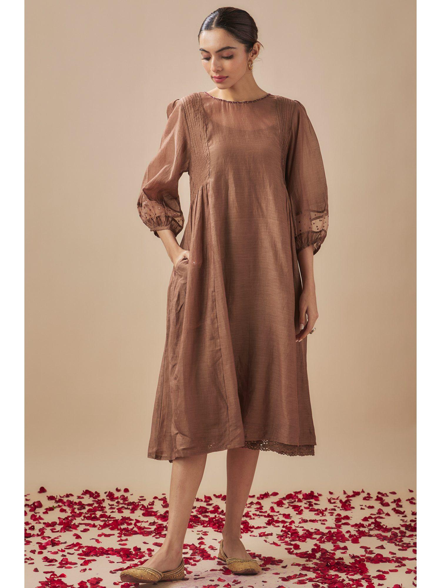 brown drees with inner (set of 2)