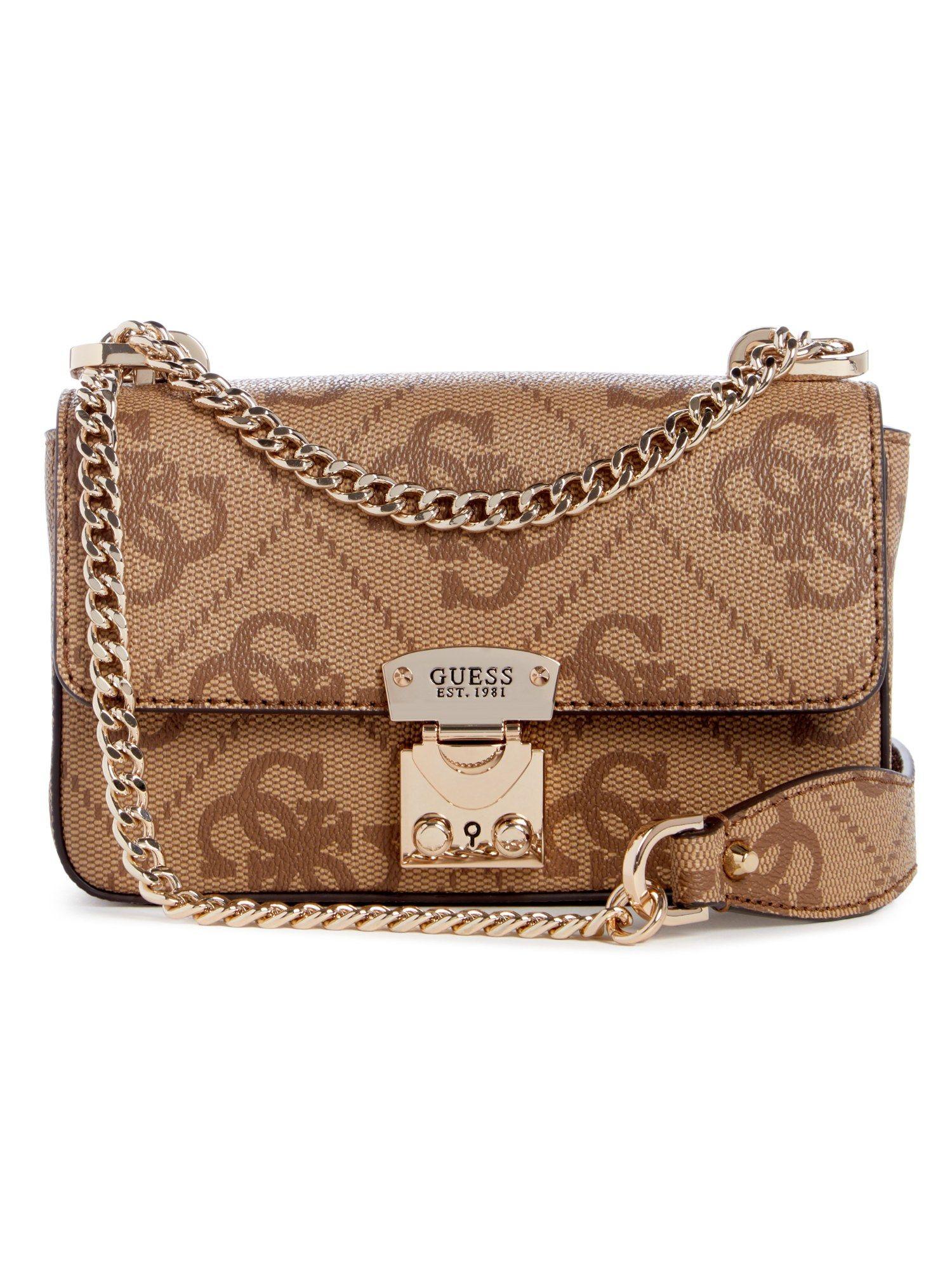 brown eliette logo mini convertible x flap bag