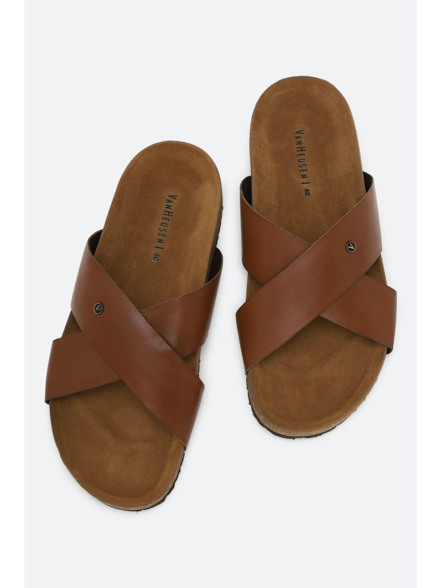 brown flip flops