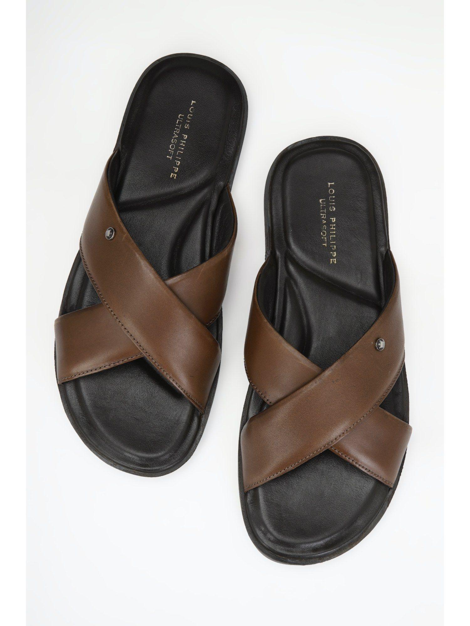 brown flipflops