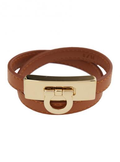 brown gancini brown double twist bracelet