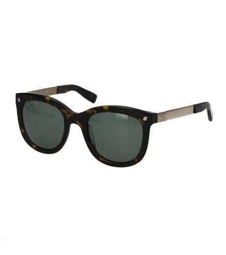 brown green square sunglasses