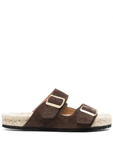 brown hamptons sandals