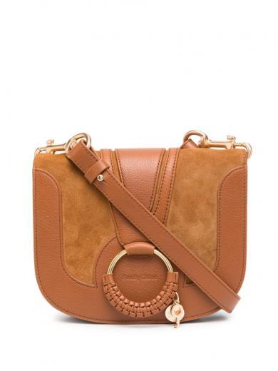 brown hana small leather crossbody bag