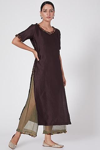 brown handwoven tunic