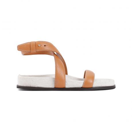brown leather chunky sandals