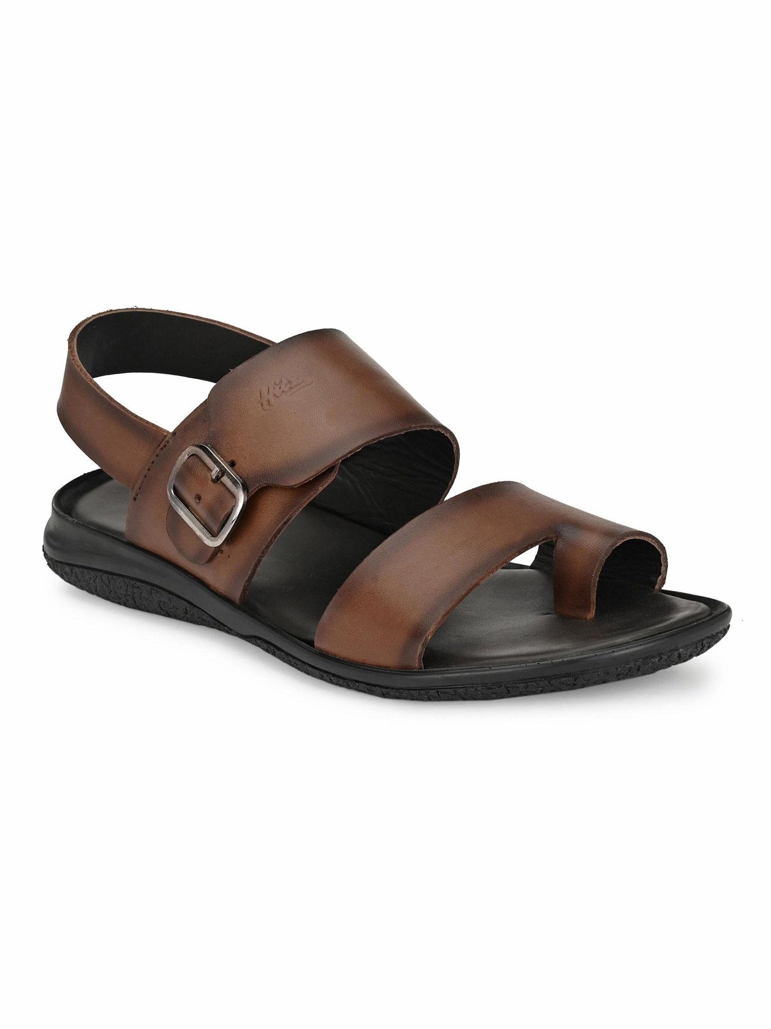 brown leather sandals