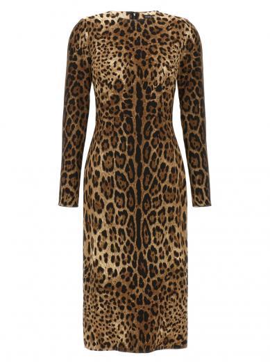 brown leopard dress