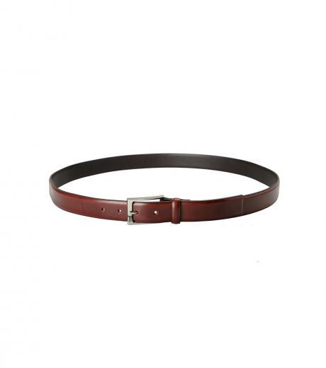 brown logo buckle belt