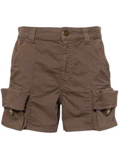 brown logo patch shorts