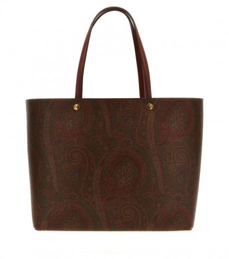 brown maxi etro essential shopping bag