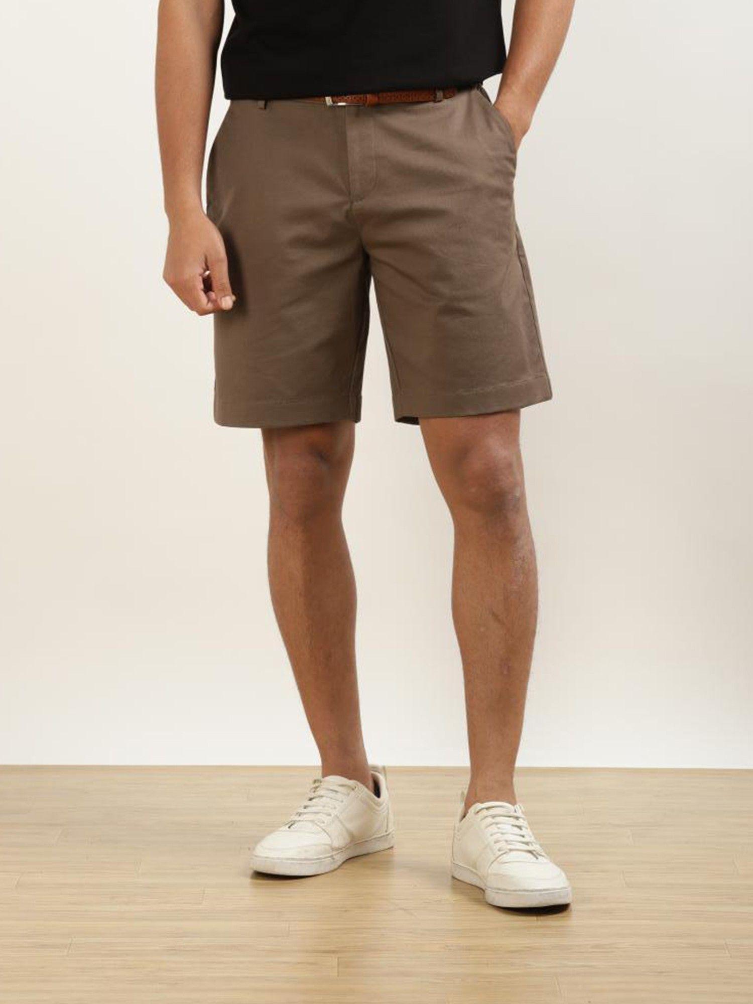 brown men's casual shorts