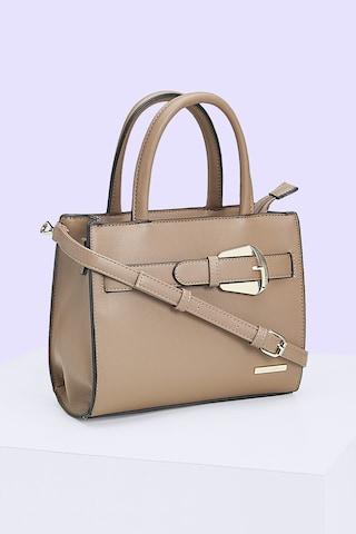 brown metal buckled casual pu women mini bag