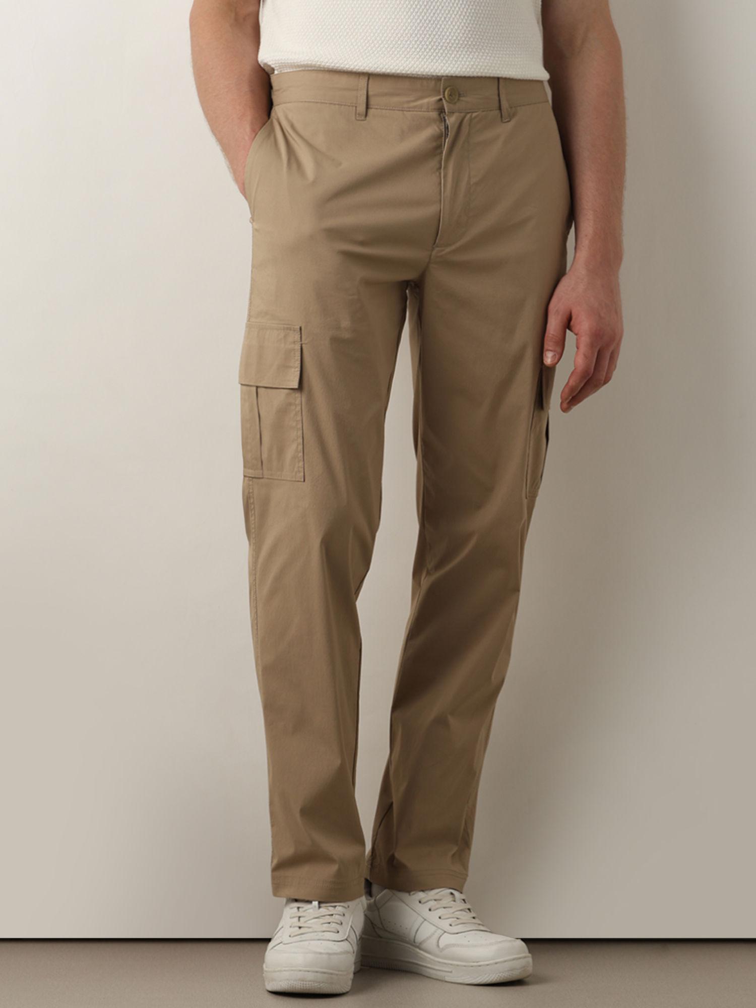 brown mid rise cargo pant