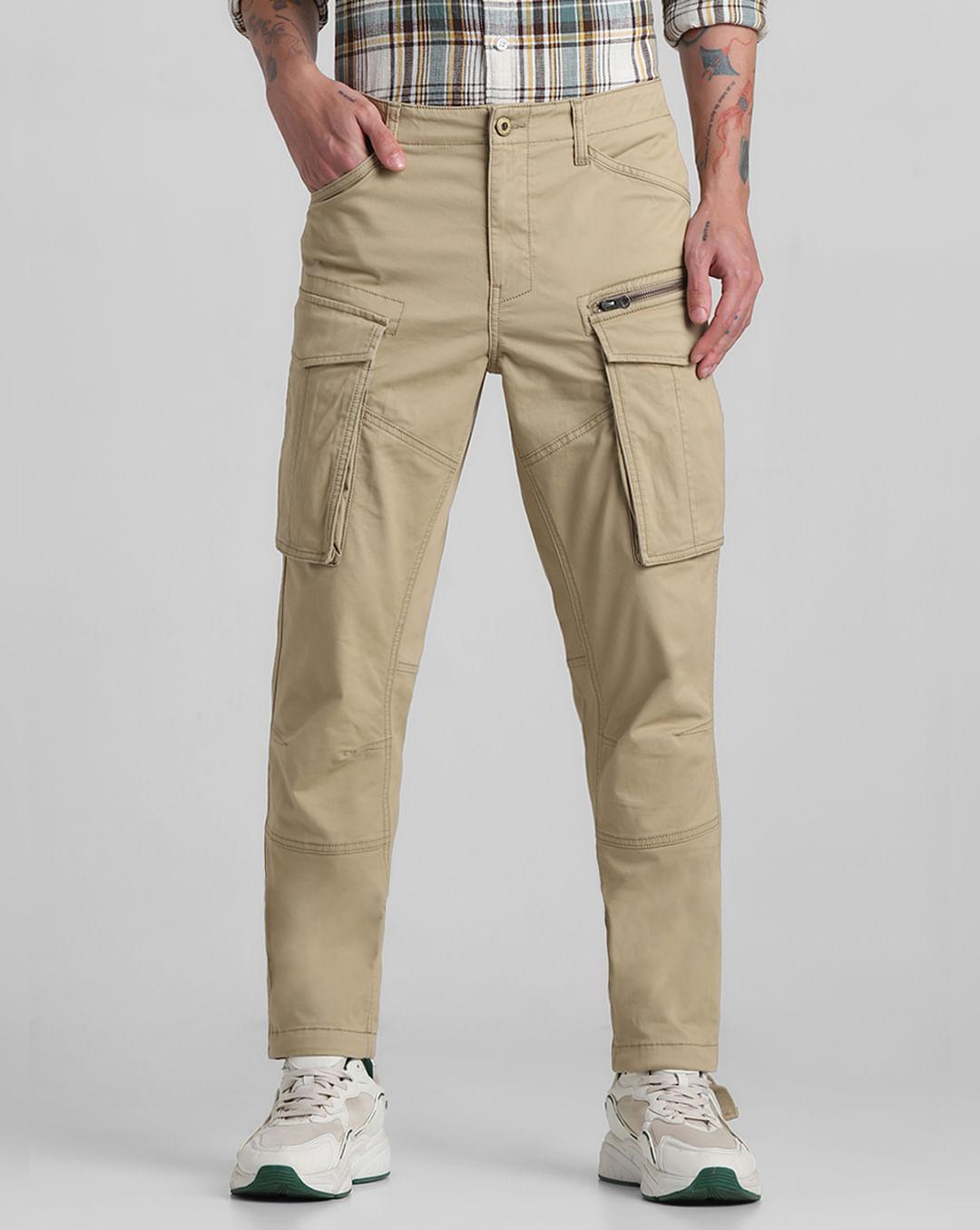 brown mid rise cargo pants