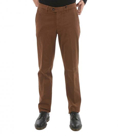 brown mid-rise malga chino pants