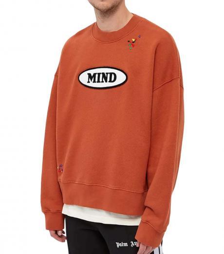 brown mind brushed sweatshirt