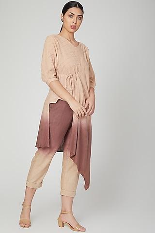 brown ombre tunic with pants