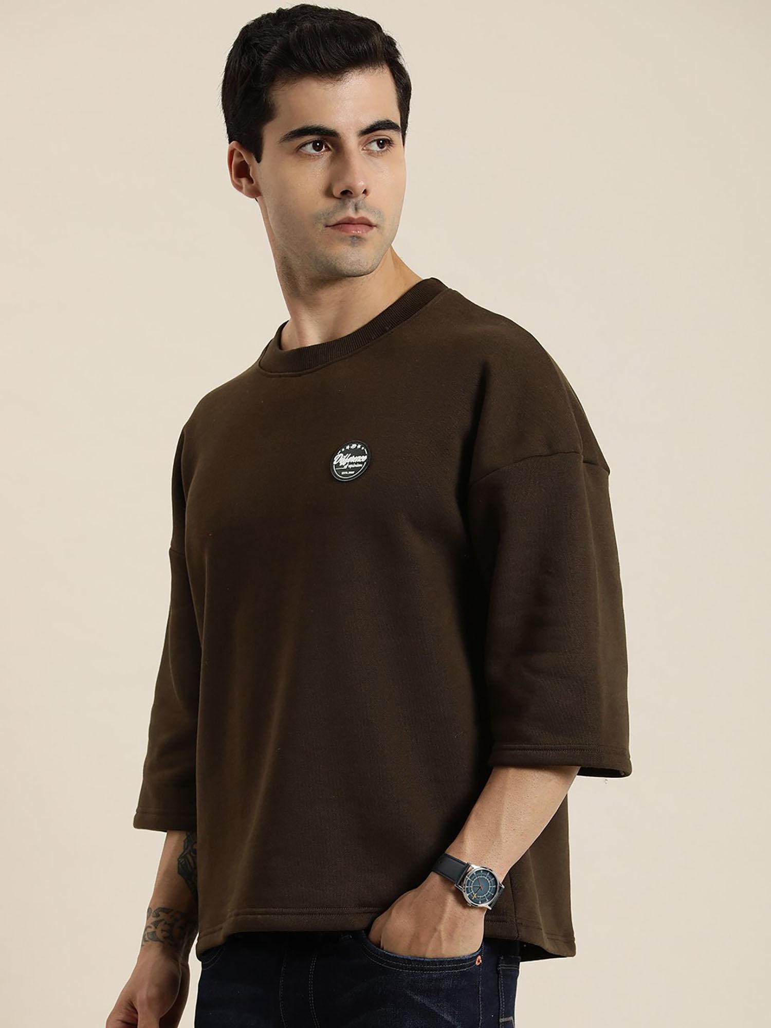 brown oversized sweatshirt