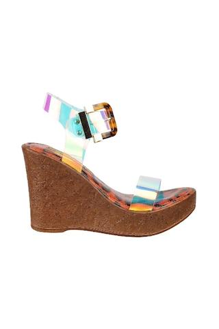 brown print casual women sandal