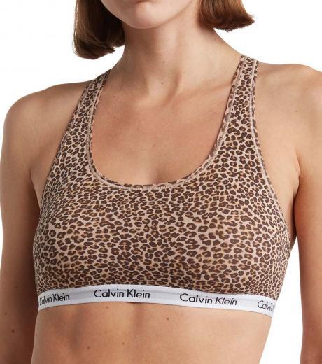 brown printed bralette