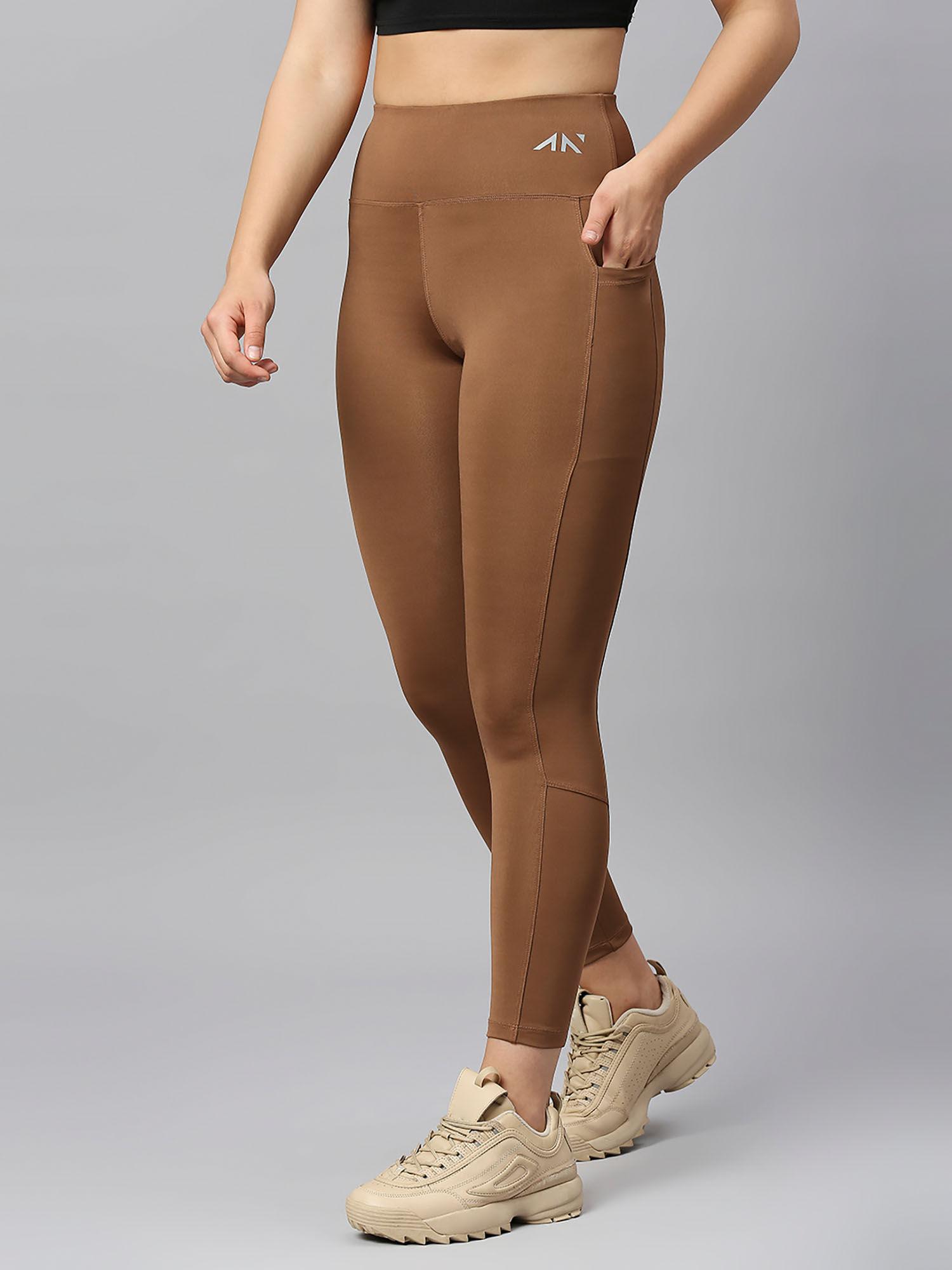 brown pulse high waist tights