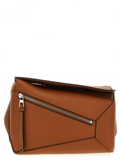 brown puzzle small fanny pack