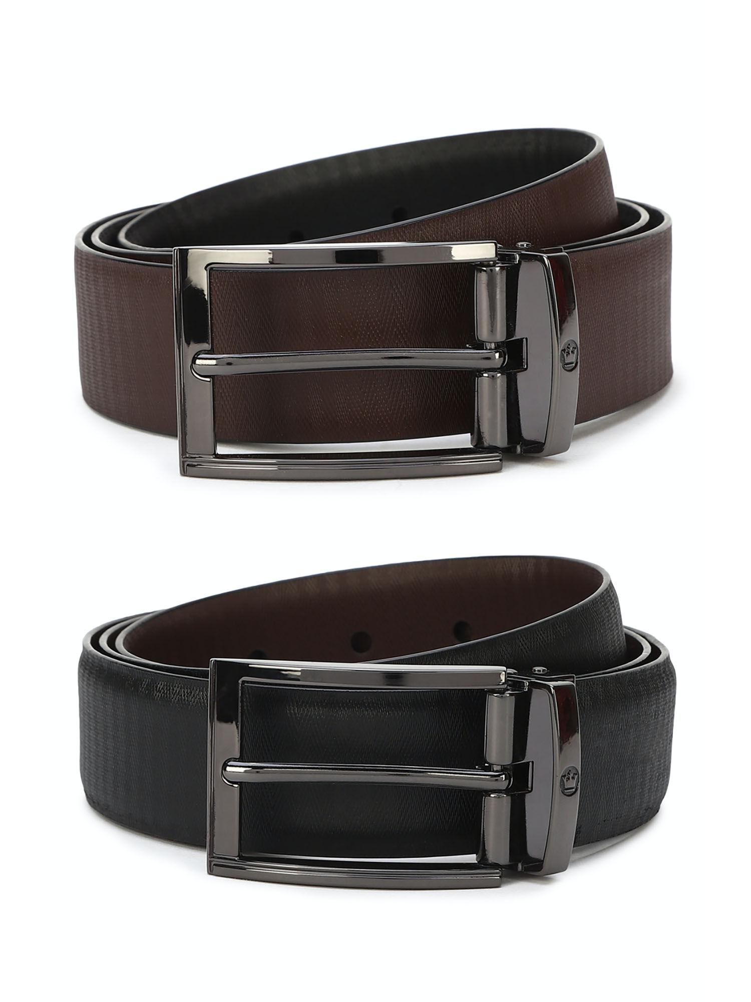 brown reversible belt