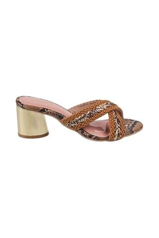 brown solid casual women sandal