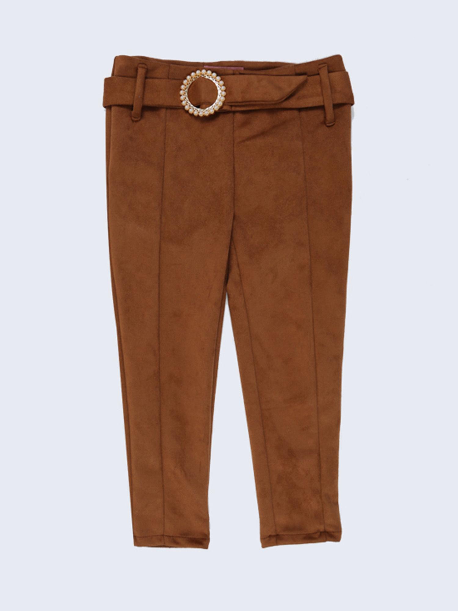 brown solid legging