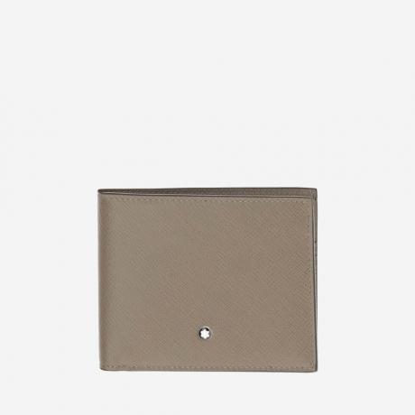 brown solid logo wallet