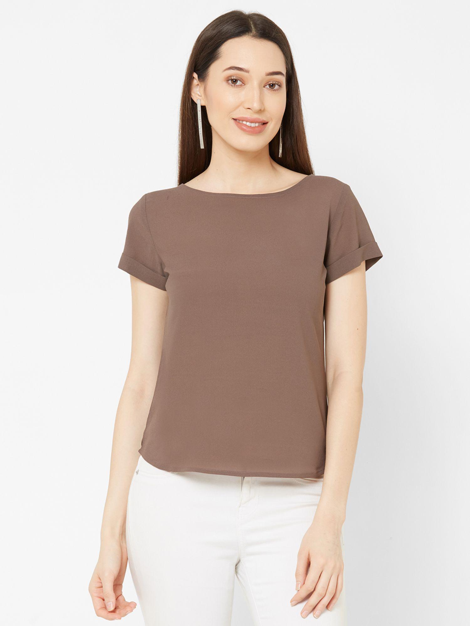 brown solid top