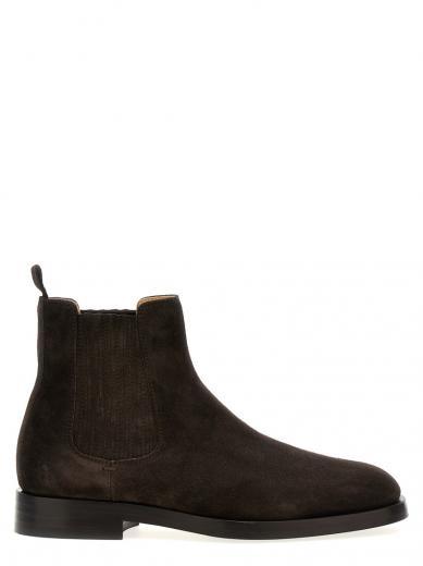 brown suede ankle boots