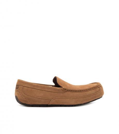 brown suede loafers