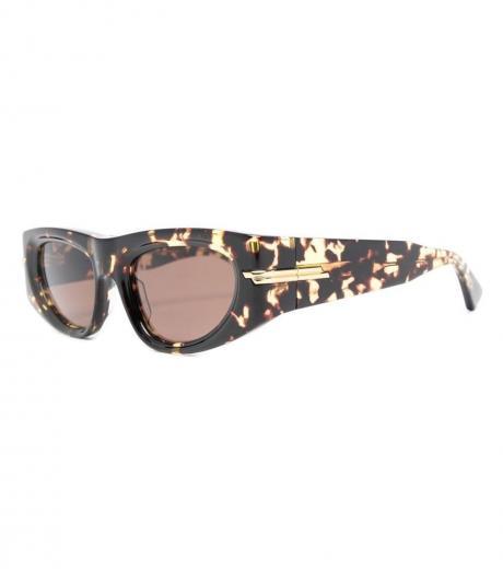brown tortoiseshell effect sunglasses