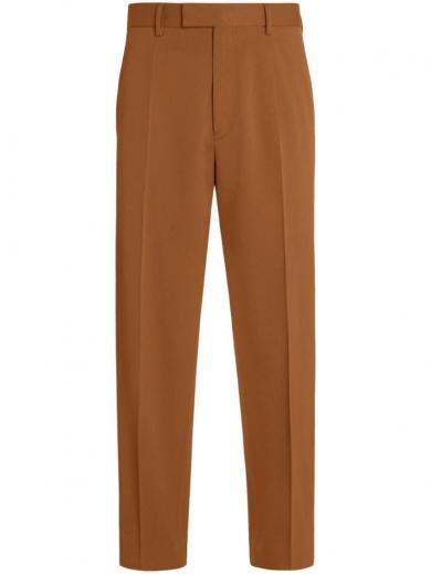 brown trousers with logo