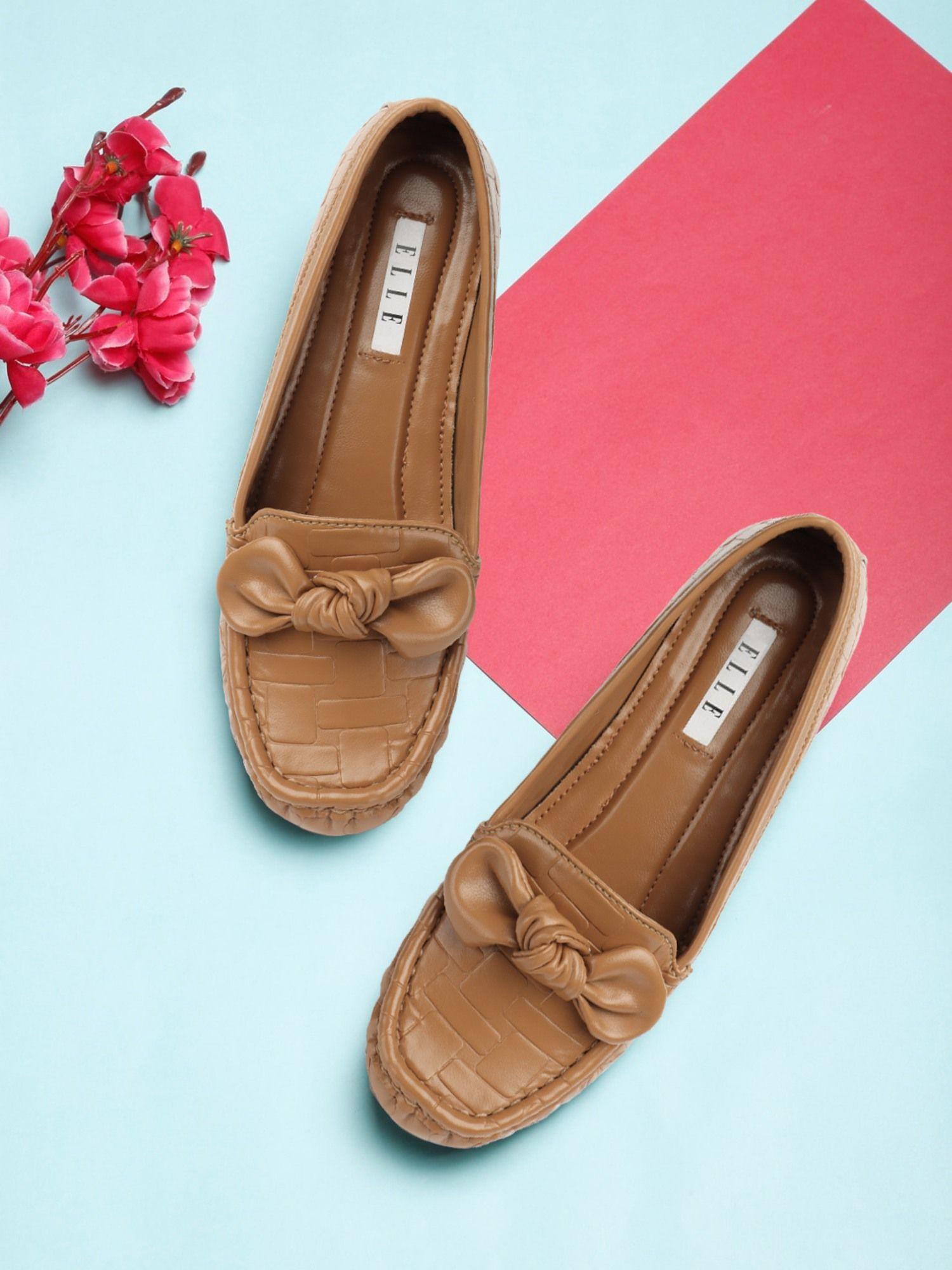 brown women slip on loafers