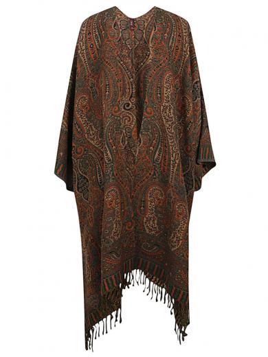 brown wool kimono